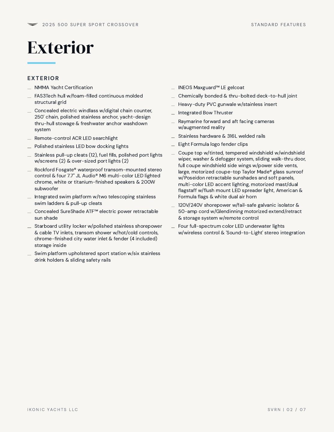 Build Sheet page 2